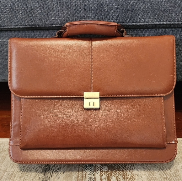 Source Unknown Other - Vintage 1907 Brown 100% Leather Briefcase
